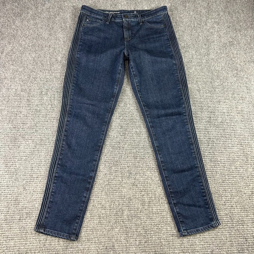 AG‎ Adriano Goldschmied The Prima Ankle Pintucked Jeans Cigarette Fit Womens 28R